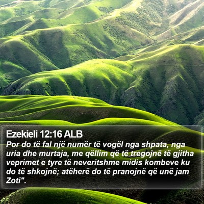 Ezekieli 12:16 ALB Bible Verse Image