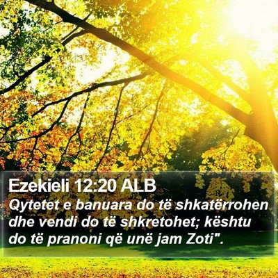 Ezekieli 12:20 ALB Bible Verse Image