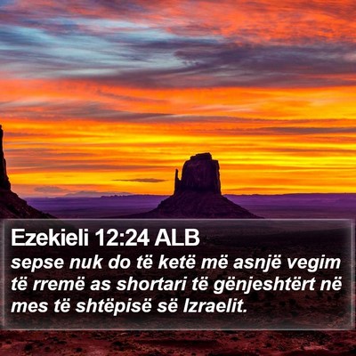 Ezekieli 12:24 ALB Bible Verse Image