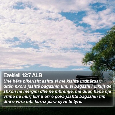 Ezekieli 12:7 ALB Bible Verse Image