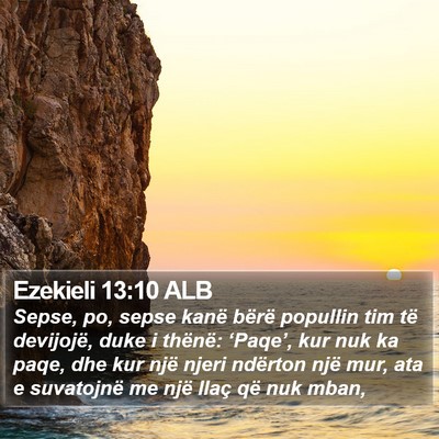 Ezekieli 13:10 ALB Bible Verse Image