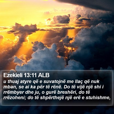 Ezekieli 13:11 ALB Bible Verse Image