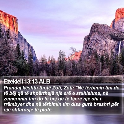 Ezekieli 13:13 ALB Bible Verse Image