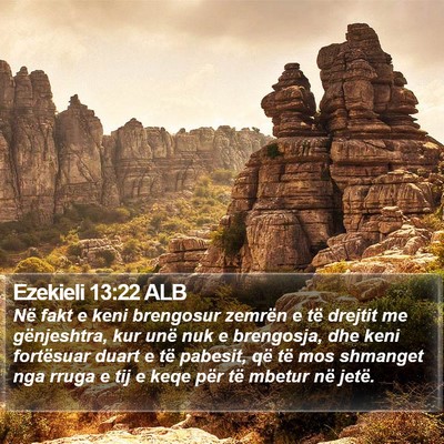 Ezekieli 13:22 ALB Bible Verse Image