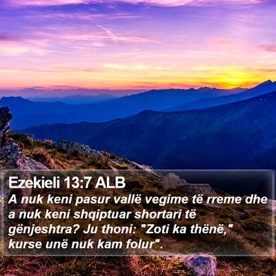 Ezekieli 13:7 ALB Bible Verse Image