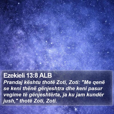Ezekieli 13:8 ALB Bible Verse Image