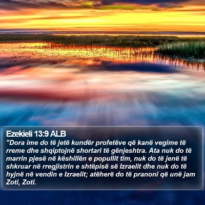 Ezekieli 13:9 ALB Bible Verse Image