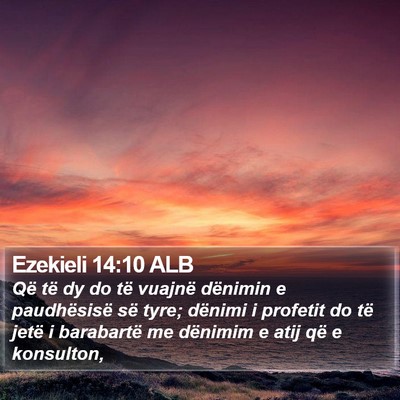 Ezekieli 14:10 ALB Bible Verse Image