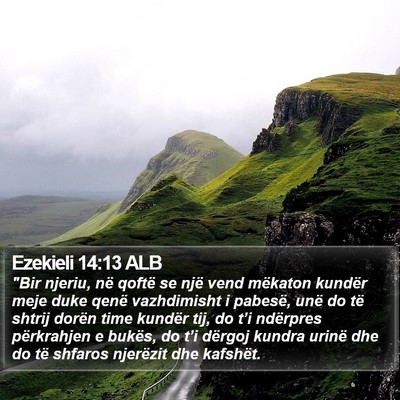 Ezekieli 14:13 ALB Bible Verse Image