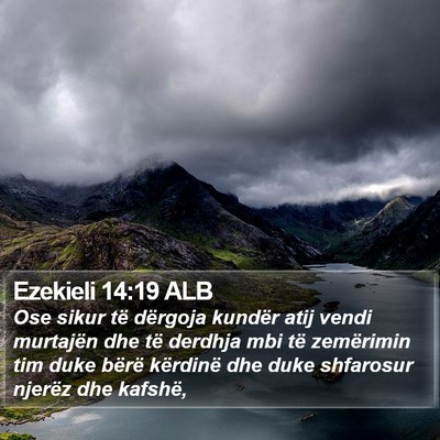 Ezekieli 14:19 ALB Bible Verse Image