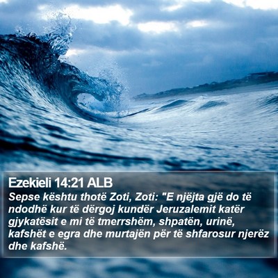 Ezekieli 14:21 ALB Bible Verse Image