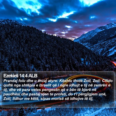 Ezekieli 14:4 ALB Bible Verse Image