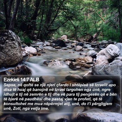 Ezekieli 14:7 ALB Bible Verse Image