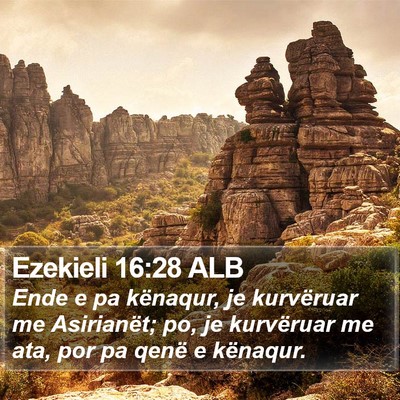 Ezekieli 16:28 ALB Bible Verse Image