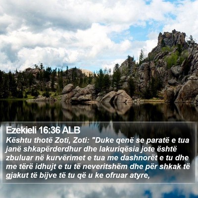 Ezekieli 16:36 ALB Bible Verse Image