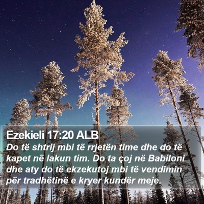 Ezekieli 17:20 ALB Bible Verse Image
