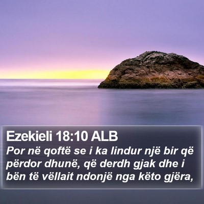 Ezekieli 18:10 ALB Bible Verse Image