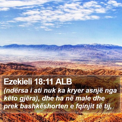 Ezekieli 18:11 ALB Bible Verse Image