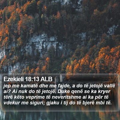 Ezekieli 18:13 ALB Bible Verse Image