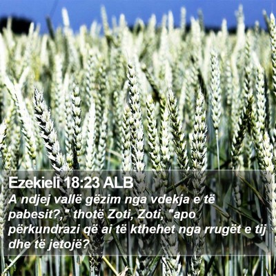Ezekieli 18:23 ALB Bible Verse Image