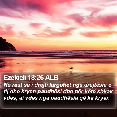 Ezekieli 18:26 ALB Bible Verse Image