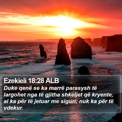Ezekieli 18:28 ALB Bible Verse Image