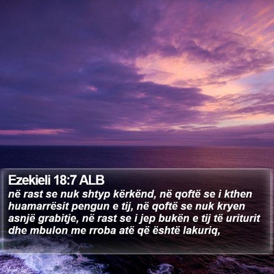 Ezekieli 18:7 ALB Bible Verse Image