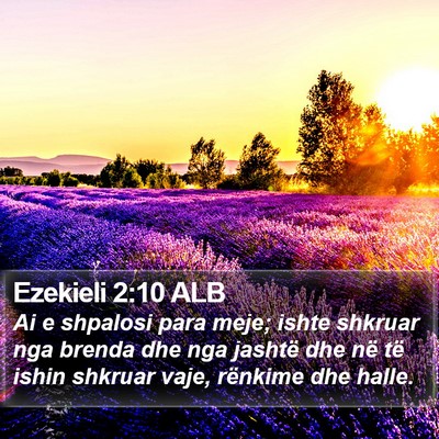 Ezekieli 2:10 ALB Bible Verse Image