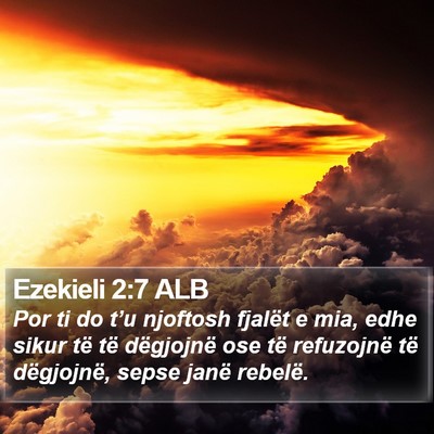 Ezekieli 2:7 ALB Bible Verse Image