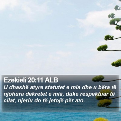 Ezekieli 20:11 ALB Bible Verse Image