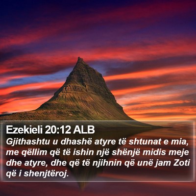 Ezekieli 20:12 ALB Bible Verse Image