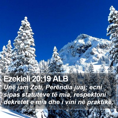 Ezekieli 20:19 ALB Bible Verse Image