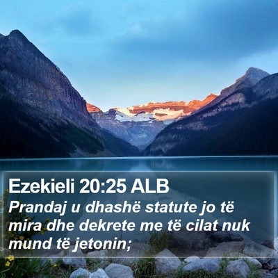 Ezekieli 20:25 ALB Bible Verse Image