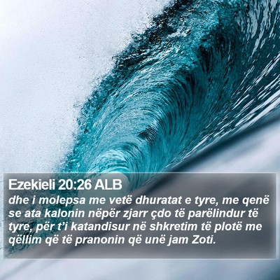 Ezekieli 20:26 ALB Bible Verse Image