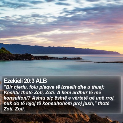 Ezekieli 20:3 ALB Bible Verse Image