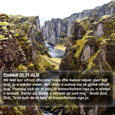 Ezekieli 20:31 ALB Bible Verse Image