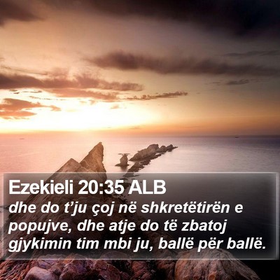 Ezekieli 20:35 ALB Bible Verse Image