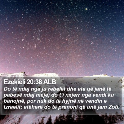 Ezekieli 20:38 ALB Bible Verse Image