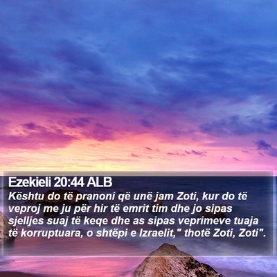 Ezekieli 20:44 ALB Bible Verse Image