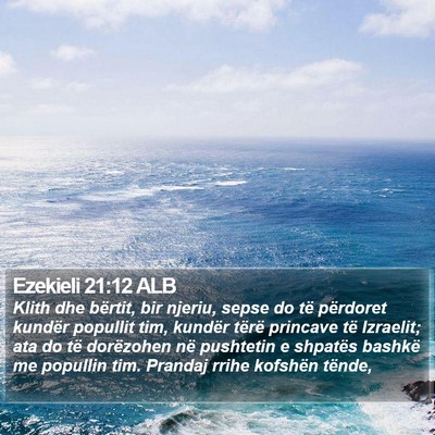Ezekieli 21:12 ALB Bible Verse Image