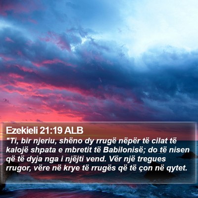 Ezekieli 21:19 ALB Bible Verse Image