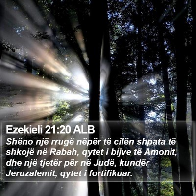 Ezekieli 21:20 ALB Bible Verse Image