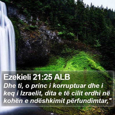 Ezekieli 21:25 ALB Bible Verse Image