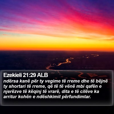 Ezekieli 21:29 ALB Bible Verse Image
