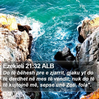 Ezekieli 21:32 ALB Bible Verse Image