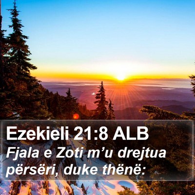 Ezekieli 21:8 ALB Bible Verse Image