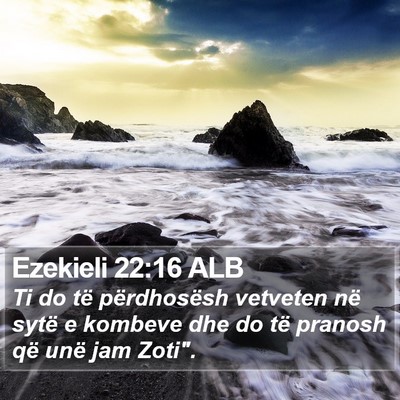 Ezekieli 22:16 ALB Bible Verse Image