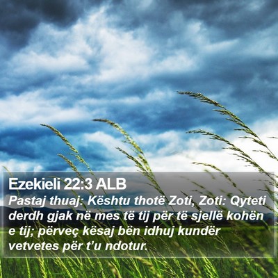 Ezekieli 22:3 ALB Bible Verse Image