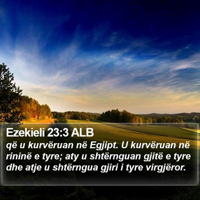 Ezekieli 23:3 ALB Bible Verse Image