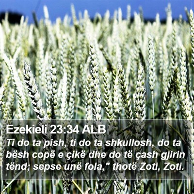 Ezekieli 23:34 ALB Bible Verse Image